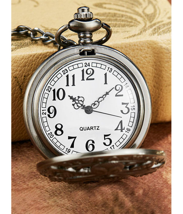 YouBella Pocket Watch Pendant with Chain for Husband Unique Memorable Gift Dual Purpose Stainless Steel Clock for Men (YBWATCH_0028)